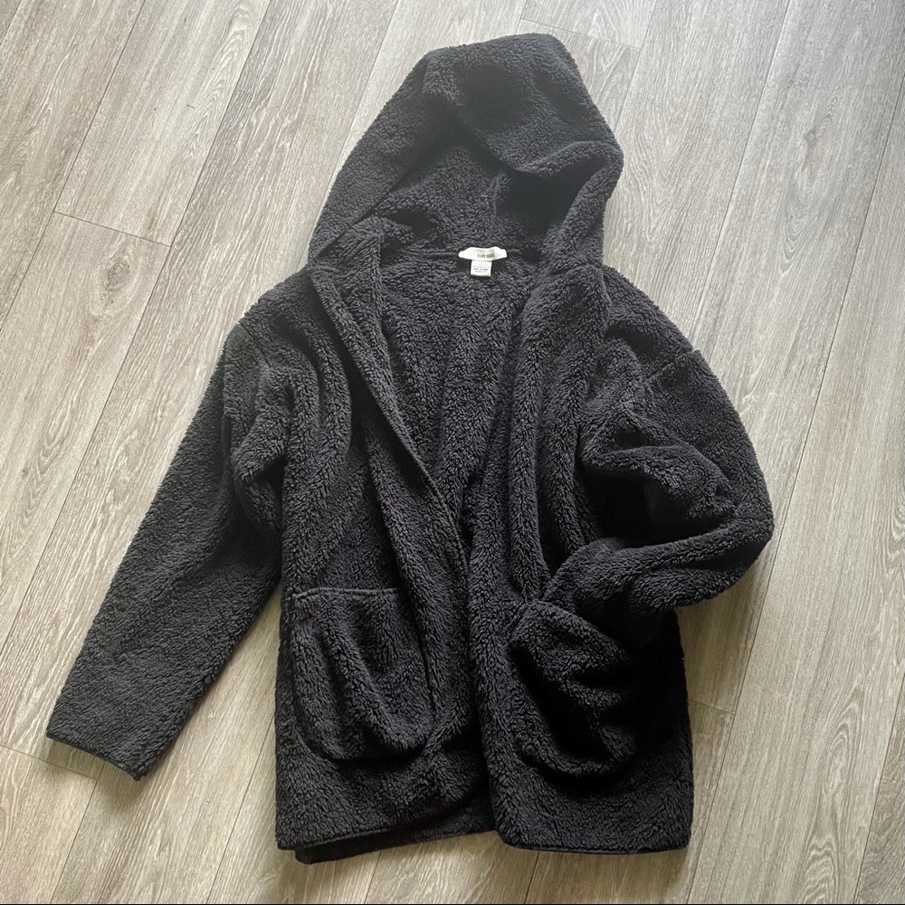 [SANS SOUCI] BLACK FUZZY HOODIE